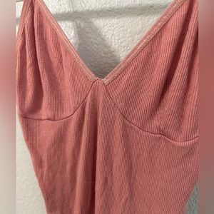 American Apparel Pink Bodysuit Spaghetti Straps